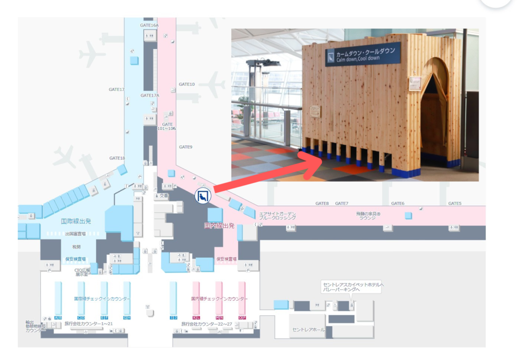 カームダウンスペース国内線の画像です